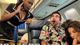 Ebony Vixens LaSirena69 & Hazel Grace Join Forces for Wild Mile High Club Encounter on Brazzers