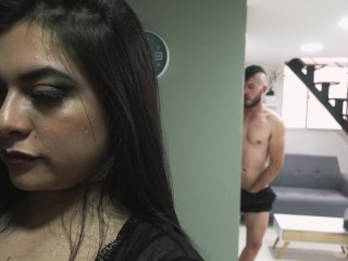 Stepmother socializes with stepson when husband isn’t present.