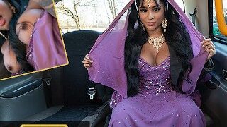 Bengali nurse rides large manhood in tight Asian pussy, exposing large breasts.