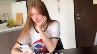 Step sister loses at chess, gets creampie twice.